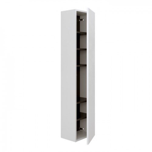 Columna auxiliar con puerta blanco brillo 130 x 30 x 22 cm