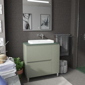 Mueble de baño verde oliva...